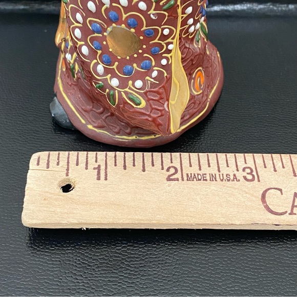 Vintage Signed Kutani Jurojin God Of Elderly & Longevity 6” Porcelain Figurine - Picture 5 of 15